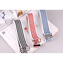 Load image into Gallery viewer, Simple Unisex Waistbands Retro Adjustable One Size Cotton Strap Metal Buckle 116cm Belts For Men
