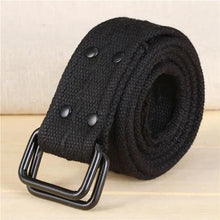 Load image into Gallery viewer, Simple Unisex Waistbands Retro Adjustable One Size Cotton Strap Metal Buckle 116cm Belts For Men