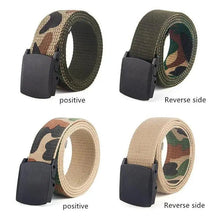 Load image into Gallery viewer, Simple Unisex Waistbands Retro Adjustable One Size Cotton Strap Metal Buckle 116cm Belts For Men