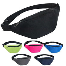 Load image into Gallery viewer, Simple Waterproof Chest Bag Unisex Fanny Pack Ladies Waist Pack Black Retro Style Women's Travel And Outdoor Waist Belt Bag