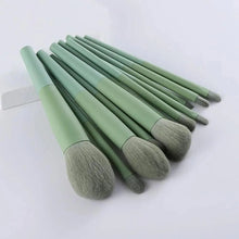 Load image into Gallery viewer, Sizzling 11/8pcs Natural Hair Green Makeup Brushes Foundation Powder Eyeshadow Eyebrow Brush Set Profesional Cosmetic Tool