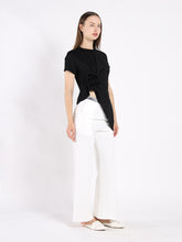 Load image into Gallery viewer, Sleeveless Flower Applique Sharp Asymmetrical Top