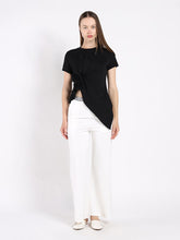 Load image into Gallery viewer, Sleeveless Flower Applique Sharp Asymmetrical Top