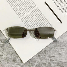 Load image into Gallery viewer, Slender Square Sunglasses Retro Metal Frame Square Sunglasses Small Vintage & Retro Style Sunglasses Shades Of Rectangle Sunglasses For Women Classic Vintage & Metal Square Frame Sun Glasses Eyewear For Men & Women