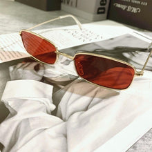Load image into Gallery viewer, Slender Square Sunglasses Retro Metal Frame Square Sunglasses Small Vintage & Retro Style Sunglasses Shades Of Rectangle Sunglasses For Women Classic Vintage & Metal Square Frame Sun Glasses Eyewear For Men & Women