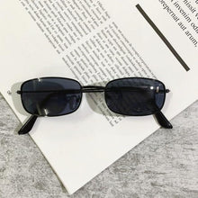 Load image into Gallery viewer, Slender Square Sunglasses Retro Metal Frame Square Sunglasses Small Vintage & Retro Style Sunglasses Shades Of Rectangle Sunglasses For Women Classic Vintage & Metal Square Frame Sun Glasses Eyewear For Men & Women