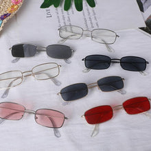 Load image into Gallery viewer, Slender Square Sunglasses Retro Metal Frame Square Sunglasses Small Vintage & Retro Style Sunglasses Shades Of Rectangle Sunglasses For Women Classic Vintage & Metal Square Frame Sun Glasses Eyewear For Men & Women