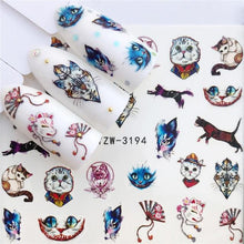 Load image into Gallery viewer, Sliders For Nails Winter Nail Stickers Elk Wolf Animal Sticker Figure Art Transfer Flowers Butterflies Watermark Water Slider Art Nail Stickers Sexy Girl Designs Comics Water Transfer Decals Manicure Lips Nail Art Decorations Slider Nail Art Stickers