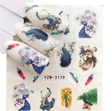 Load image into Gallery viewer, Sliders For Nails Winter Nail Stickers Elk Wolf Animal Sticker Figure Art Transfer Flowers Butterflies Watermark Water Slider Art Nail Stickers Sexy Girl Designs Comics Water Transfer Decals Manicure Lips Nail Art Decorations Slider Nail Art Stickers