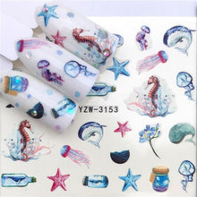Load image into Gallery viewer, Sliders For Nails Winter Nail Stickers Elk Wolf Animal Sticker Figure Art Transfer Flowers Butterflies Watermark Water Slider Art Nail Stickers Sexy Girl Designs Comics Water Transfer Decals Manicure Lips Nail Art Decorations Slider Nail Art Stickers