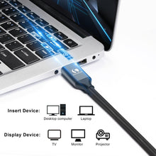 Load image into Gallery viewer, Slim And Flexible 1.4 8K HDR 60Hz 4K@144Hz 32.4Gbps DisplayPort Cable Adapter For PC Laptop TV Monitor Projector