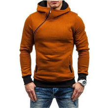 Load image into Gallery viewer, Slim Fit Men's Jacket Male Hip Hop Jackets Men's Hooded Pullover Jackets Diagonal Jackets Thicken Sports Outdoor Clothing Black Collar Stylish Jacket For Men Classic Design Warm Winter Jackets For Men