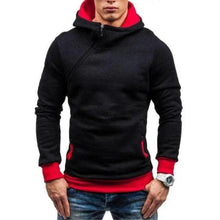 Load image into Gallery viewer, Slim Fit Men's Jacket Male Hip Hop Jackets Men's Hooded Pullover Jackets Diagonal Jackets Thicken Sports Outdoor Clothing Black Collar Stylish Jacket For Men Classic Design Warm Winter Jackets For Men