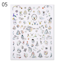 Load image into Gallery viewer, Sliver Bronzing Christmas Slider Nail Art 3D Decals Decoration Snowflake Nail Art Sticker Manicures Transfer Foil Xmas Gift Nails Snowflake Nail Art Stickers Decals Christmas Nail 3D Self Adhesive Nail Stickers for Acrylic Nails Snowflake