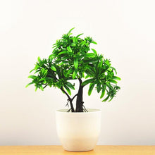 Load image into Gallery viewer, Small Green Artificial Pot Decor Bonsai Green Fake Flowers Potted Ornaments for Home Garden Decor Party Hotel Decor