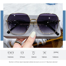 Load image into Gallery viewer, Small Oval Retro Sunglasses for Men and Women Polygon Mirrored Lens Fashionable & Korean Style Women's Sunglasses New Personality & Trending Sunglasses Of Same Style UV Protection Sunglasses