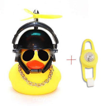 Load image into Gallery viewer, Small Yellow Bike Duck Bicycle Bell Luminous Airscrew Helmet Duck Ducky Bicycle Wind Motor Riding Cycling Lights Horn Rubber Duck Toy Car Ornaments Yellow Duck Car Dashboard Decorations Squeeze Duck Bicycle Horns With Propeller Helmet