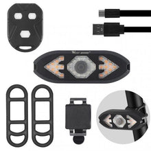 Load image into Gallery viewer, Smart Bike Light Wireless Remote Control Cycling Turning Signal Taillight USB Bicycle Rechargeable Rear Light LED Warning Lamp Bicycle Rear Light Safety Warning Bike Lights Brightest Bike Indicators Fit Saddle Rears