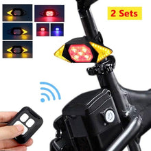 Load image into Gallery viewer, Smart Bike Light Wireless Remote Control Cycling Turning Signal Taillight USB Bicycle Rechargeable Rear Light Turn Signals With Wireless Remote Rechargeable Safety Warning Cycling Light Fits On Any Bicycle