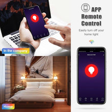 Load image into Gallery viewer, Smart Light Bulb E27 LED Lamp RGB+White+Warm White Work With Alexa Google Home Dimmable Timer Function RGB LED Bulb Bulb-Timer Sunrise Sunset Dimmable Multicolo Warm White No Hub Required Compatible With Alexa Google Home Assistant