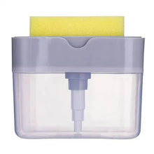 Load image into Gallery viewer, Smart Soap Dispenser For Kitchen Dishwashing Soap Pump Dispenser Kitchen Sponge Holder Handy Space Saving Soap Box 2 IN 1 Kitchen Soap Pump