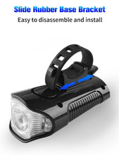 Load image into Gallery viewer, Smart Waterproof Bicycle Light USB Rechargeable Bike Front Light Flashlight With Bike Computer LCD Speedometer Waterproof Bicycles Light And Odometer Horn For Safe Cycling 4 Modes Fits For All Mountain Road Bikes