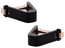 Load image into Gallery viewer, Smooth Wrap Cufflinks Black