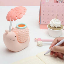Load image into Gallery viewer, Snail Led Table Lamp Cute Pen Holder Desk Light Reading Study Children Bedroom College Dorm Eye Protection Adjustable Organizer Cute Study Lamps for Bedroom Décor
