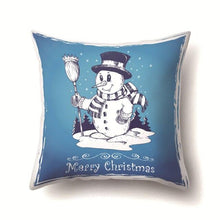 Load image into Gallery viewer, Snowman Christmas Cushion Cover Polyester Decorative Christmas Pillow Cover Merry Christmas Throw Cushion Covers Tree Reindeer Star Pillow Case For Party Throw Pillow New Year Xmas Decor Sofa Living Room Home Decoration
