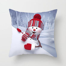 Load image into Gallery viewer, Snowman Christmas Cushion Cover Polyester Decorative Christmas Pillow Cover Merry Christmas Throw Cushion Covers Tree Reindeer Star Pillow Case For Party Throw Pillow New Year Xmas Decor Sofa Living Room Home Decoration