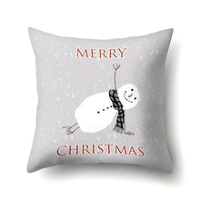 Load image into Gallery viewer, Snowman Christmas Cushion Cover Polyester Decorative Christmas Pillow Cover Merry Christmas Throw Cushion Covers Tree Reindeer Star Pillow Case For Party Throw Pillow New Year Xmas Decor Sofa Living Room Home Decoration