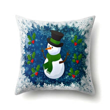 Load image into Gallery viewer, Snowman Christmas Cushion Cover Polyester Decorative Christmas Pillow Cover Merry Christmas Throw Cushion Covers Tree Reindeer Star Pillow Case For Party Throw Pillow New Year Xmas Decor Sofa Living Room Home Decoration