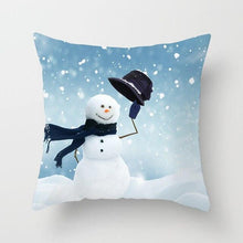 Load image into Gallery viewer, Snowman Christmas Cushion Cover Polyester Decorative Christmas Pillow Cover Merry Christmas Throw Cushion Covers Tree Reindeer Star Pillow Case For Party Throw Pillow New Year Xmas Decor Sofa Living Room Home Decoration
