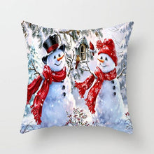 Load image into Gallery viewer, Snowman Christmas Cushion Cover Polyester Decorative Christmas Pillow Cover Merry Christmas Throw Cushion Covers Tree Reindeer Star Pillow Case For Party Throw Pillow New Year Xmas Decor Sofa Living Room Home Decoration