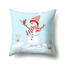 Load image into Gallery viewer, Snowman Christmas Cushion Cover Polyester Decorative Christmas Pillow Cover Merry Christmas Throw Cushion Covers Tree Reindeer Star Pillow Case For Party Throw Pillow New Year Xmas Decor Sofa Living Room Home Decoration