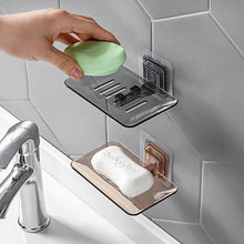 Load image into Gallery viewer, Soap Rack No Drilling Wall Mounted Double Layer Soap Holder Soap Sponge Dish Bathroom Accessories Soap Dishes Self Adhesive Shower Soap Saver Holder Stand Bathroom Bar Soap Case Adhesive Kitchen Sink Sponge Holder Drainer Wall Soap Dish Container