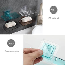 Load image into Gallery viewer, Soap Rack No Drilling Wall Mounted Double Layer Soap Holder Soap Sponge Dish Bathroom Accessories Soap Dishes Self Adhesive Soap Dish Bar Soap Holder Soap Dishes Tray Saver Case Box for Shower Bathroom Kitchen Dish Drainer Drying Rack