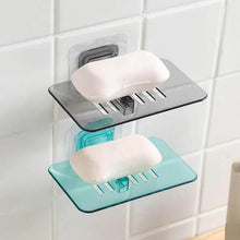 Load image into Gallery viewer, Soap Rack No Drilling Wall Mounted Double Layer Soap Holder Soap Sponge Dish Bathroom Accessories Soap Dishes Self Adhesive Soap Dish Bar Soap Holder Soap Dishes Tray Saver Case Box for Shower Bathroom Kitchen Dish Drainer Drying Rack