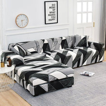 Load image into Gallery viewer, Sofa Cover Geometric Couch Cover Elastic Sofa Cover for Living Room Pets Corner L Shaped Chaise Longue Sofa Slipcover Shaped Sofa Slipcovers with Elastic Bottom, Jacquard Chaise Lounge Set for Living Room