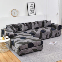 Load image into Gallery viewer, Sofa Cover Geometric Couch Cover Elastic Sofa Cover for Living Room Pets Corner L Shaped Chaise Longue Sofa Slipcover Shaped Sofa Slipcovers with Elastic Bottom, Jacquard Chaise Lounge Set for Living Room
