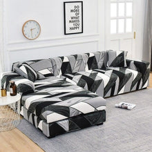 Load image into Gallery viewer, Sofa Cover Geometric Couch Cover Elastic Sofa Cover for Living Room Pets Corner L Shaped Chaise Longue Sofa Slipcover Shaped Sofa Slipcovers with Elastic Bottom, Jacquard Chaise Lounge Set for Living Room
