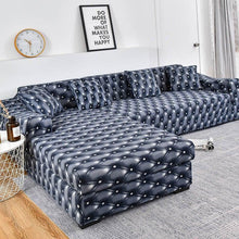Load image into Gallery viewer, Sofa Cover Geometric Couch Cover Elastic Sofa Cover for Living Room Pets Corner L Shaped Chaise Longue Sofa Slipcover Shaped Sofa Slipcovers with Elastic Bottom, Jacquard Chaise Lounge Set for Living Room