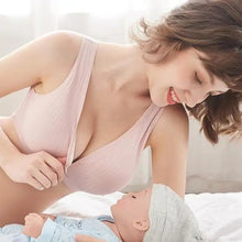 Load image into Gallery viewer, Soft And Comfortable Cotton Nursing Bra Breathable Breastfeeding Bras for Women Maternity Bra Plus Big Size Easy Feeding Bra Wire Free