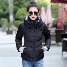 Load image into Gallery viewer, Soft And Comfortable Winter Jacket For Women Short Women's Thicken Outerwear In solid hooded Coats Zipper For Female Slim Cotton padded basic tops