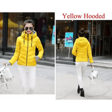 Load image into Gallery viewer, Soft And Comfortable Winter Jacket For Women Short Women's Thicken Outerwear In solid hooded Coats Zipper For Female Slim Cotton padded basic tops