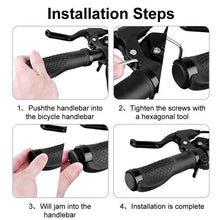 Load image into Gallery viewer, Soft Bicycle Grip Shock Absorption Road Bike Handlebar Cover Aluminium Alloy Lock Rubber Anti-slip Cycling Handle Grips Bike Handle Non Slip Soft Rubber Grips Mountain Bicycle Lock On Handle Bar