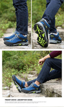 Load image into Gallery viewer, Soft Black Mens Boots Winter Fur Warm Snow Men Walking Boots Work Shoes Footwear Fashion Rubber Ankle Shoes Warm Fur Lined Ankle Booties Comfortable Non Slip Outdoor Shoes