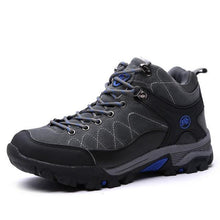 Load image into Gallery viewer, Soft Black Mens Boots Winter Fur Warm Snow Men Walking Boots Work Shoes Footwear Fashion Rubber Ankle Shoes Warm Fur Lined Ankle Booties Comfortable Non Slip Outdoor Shoes