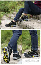 Load image into Gallery viewer, Soft Black Mens Boots Winter Fur Warm Snow Men Walking Boots Work Shoes Footwear Fashion Rubber Ankle Shoes Warm Fur Lined Ankle Booties Comfortable Non Slip Outdoor Shoes