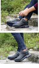 Load image into Gallery viewer, Soft Black Mens Boots Winter Fur Warm Snow Men Walking Boots Work Shoes Footwear Fashion Rubber Ankle Shoes Warm Fur Lined Ankle Booties Comfortable Non Slip Outdoor Shoes